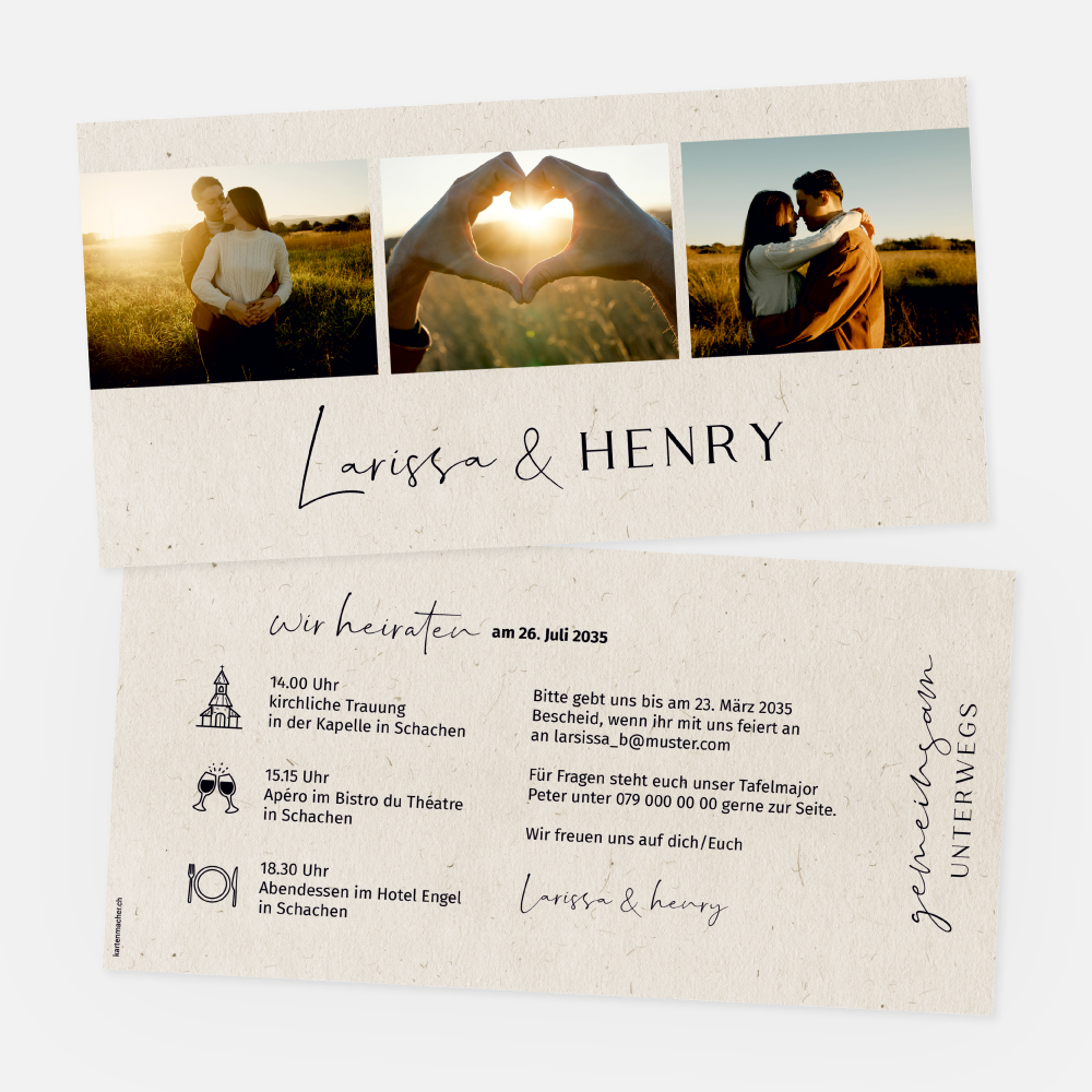 Hochzeitskarte Larissa-Henry