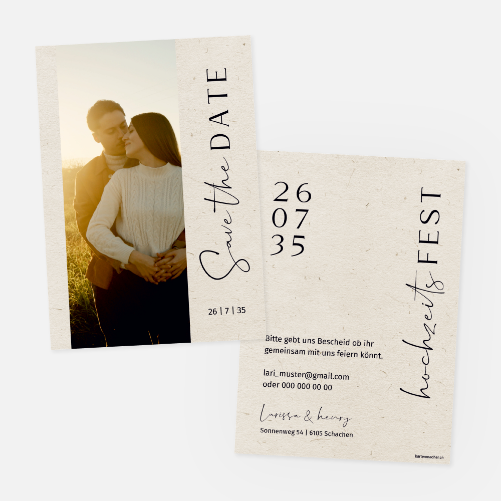 Save-the-Date Karte Larissa-Henry