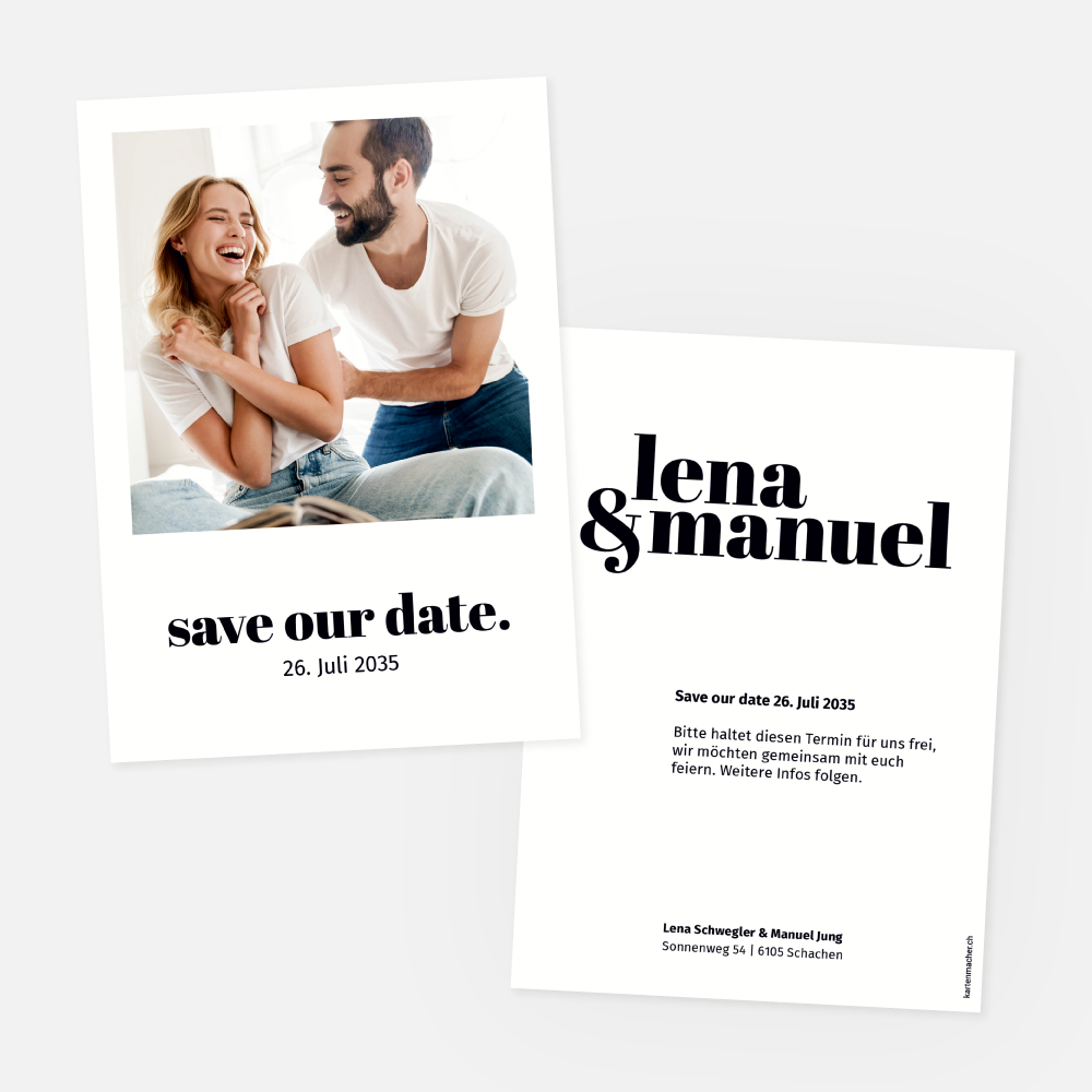 Save-the-Date Karte Lena-Manuel