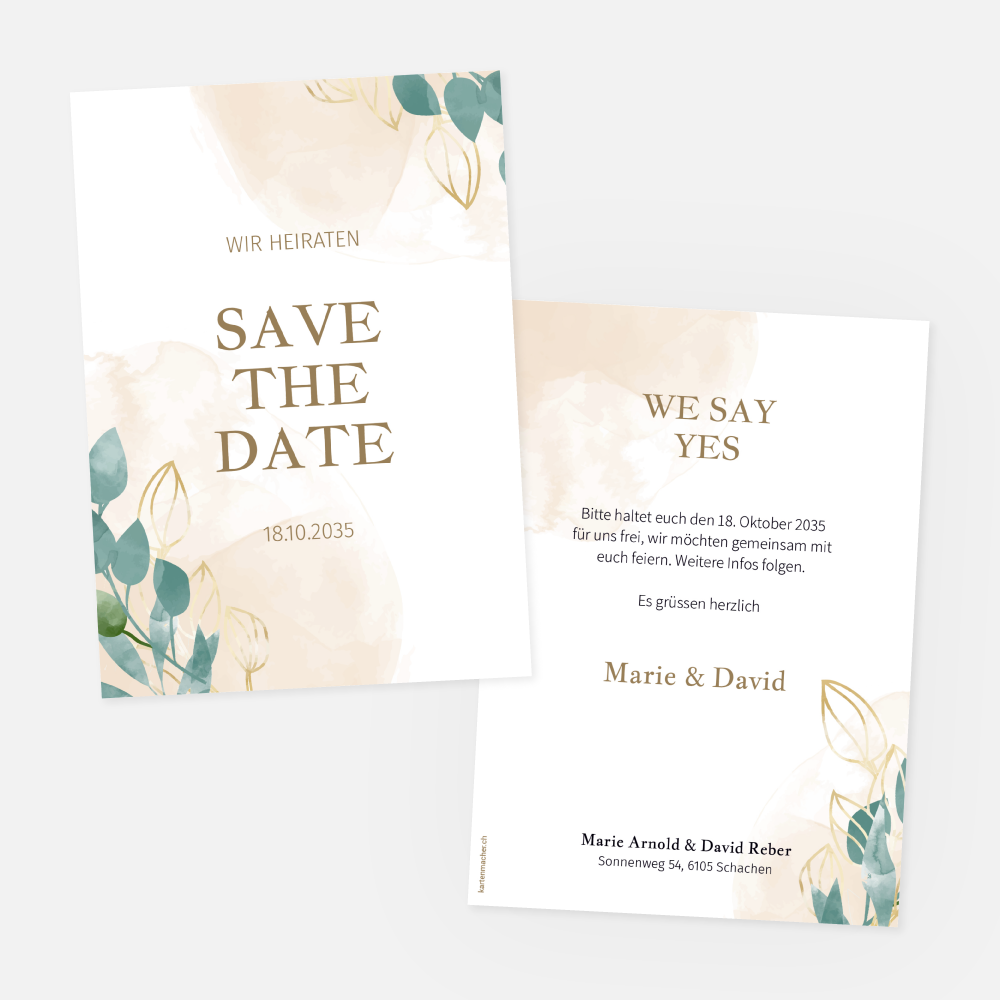 Save-the-Date Karte Marie-David