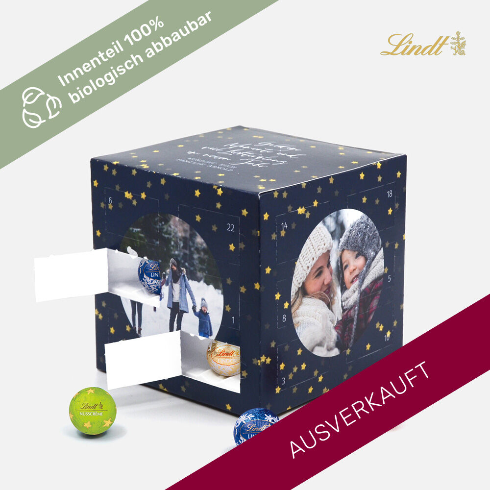 Adventskalender Lindt Cube Sterne